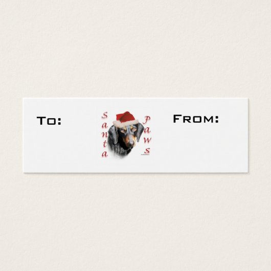 Glatte Dackel Paws Gift Tags (Vorderseite)
