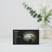 Glatte Ebenholz-Visitenkarte mit Eagle Visitenkarte (Stehend Vorderseite)