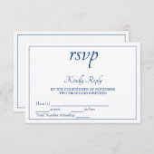 Glätte Elegance UAWG RSVP Karte (Vorne/Hinten)