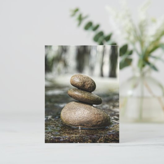 Glatte Felsen mit Wasserfall Postkarte (Stehend Vorderseite)