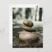 Glatte Felsen mit Wasserfall Postkarte (Vorne/Hinten)