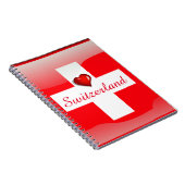 Glatte Flagge der Schweiz Notizblock (Rechte Seite)