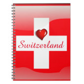 Glatte Flagge der Schweiz Notizblock (Vorderseite)