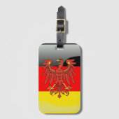 Glatte Flagge Deutschlands Gepäckanhänger (Vorderseite Vertikal)
