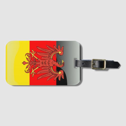 Glatte Flagge Deutschlands Gepäckanhänger (Vorderseite (Horizontal))