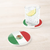 Glatte Flagge Mexikos Sandstein Untersetzer (Seite)