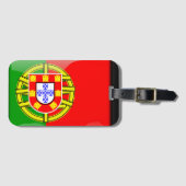 Glatte Flagge Portugals Gepäckanhänger (Vorderseite (Horizontal))