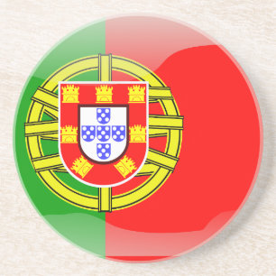 Glatte Flagge Portugals Getränkeuntersetzer