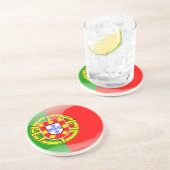 Glatte Flagge Portugals Getränkeuntersetzer (Seite)