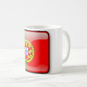 Glatte Flagge Portugals Kaffeetasse (VorderseiteRechts)
