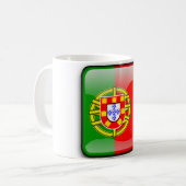 Glatte Flagge Portugals Kaffeetasse (Vorderseite Links)