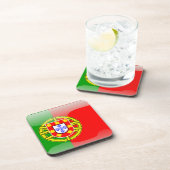 Glatte Flagge Portugals Untersetzer (Rechte Seite)