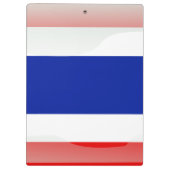 Glatte Flagge Thailands Klemmbrett (Rückseite)
