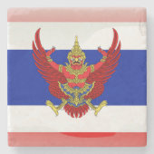 Glatte Flagge Thailands Steinuntersetzer (Vorderseite)