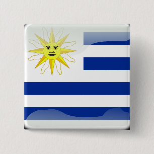 Glatte Flagge Uruguays Button