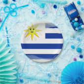 Glatte Flagge Uruguays Pappteller (Party)