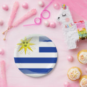 Glatte Flagge Uruguays Pappteller (Party)