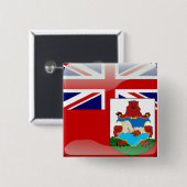 Glatte Flagge von den Bermudas Button (Vorne & Hinten)