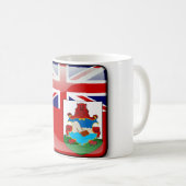 Glatte Flagge von den Bermudas Kaffeetasse (VorderseiteRechts)