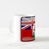 Glatte Flagge von den Bermudas Kaffeetasse (Vorderseite Links)