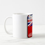 Glatte Flagge von den Bermudas Kaffeetasse (Links)
