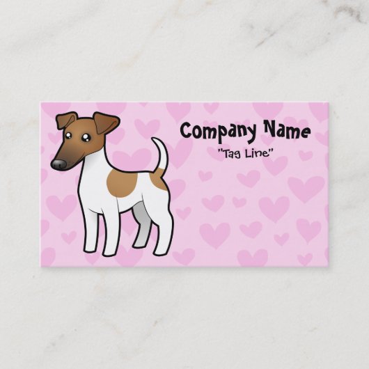 Glatte Fox-Terrier-Liebe Visitenkarte (Vorderseite)