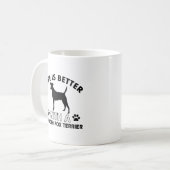 Glatte Foxterrierhundezuchtentwürfe Kaffeetasse (Vorderseite Links)