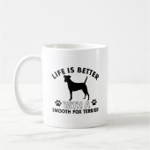 Glatte Foxterrierhundezuchtentwürfe Kaffeetasse (Links)