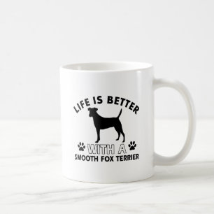 Glatte Foxterrierhundezuchtentwürfe Kaffeetasse