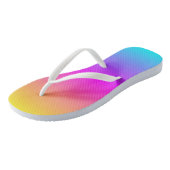 Glätte fröhliche Farben Gelb Rosa Blau Badesandalen (Schrägansicht)