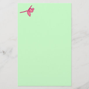 Glatte Fuschia Libelle Briefpapier