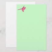 Glatte Fuschia Libelle Briefpapier (Vorne/Hinten)
