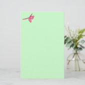 Glatte Fuschia Libelle Briefpapier (Stehend Vorderseite)