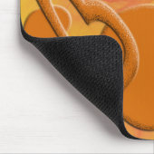 Glatte gelbe und orange Herzen Mousepad (Ecke)
