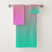 Glatte Gradienten Sommerfarben einfache Farbe Badhandtuch Set (Insitu)
