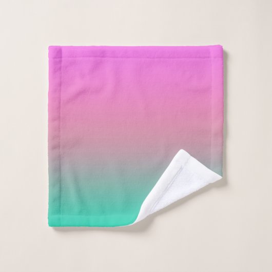 Glatte Gradienten Sommerfarben einfache Farbe Badhandtuch Set (Waschlappen)
