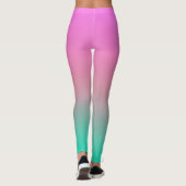 Glatte Gradienten Sommerfarben einfache Farbe Leggings (Rückseite)