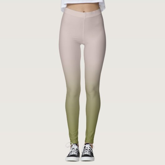 Glatte Gradienten Sommerfarben einfache Farbe Leggings (Vorderseite)
