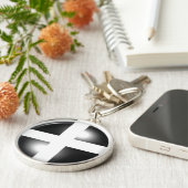 Glatte Hauben-kornische Flagge Schlüsselanhänger (Seite)