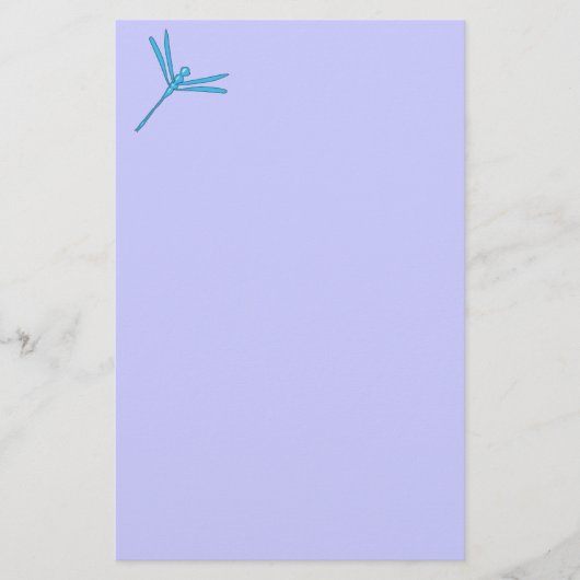 Glatte hellblaue Libelle Briefpapier (Vorderseite)