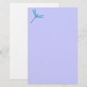 Glatte hellblaue Libelle Briefpapier (Vorne/Hinten)