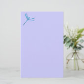 Glatte hellblaue Libelle Briefpapier (Stehend Vorderseite)