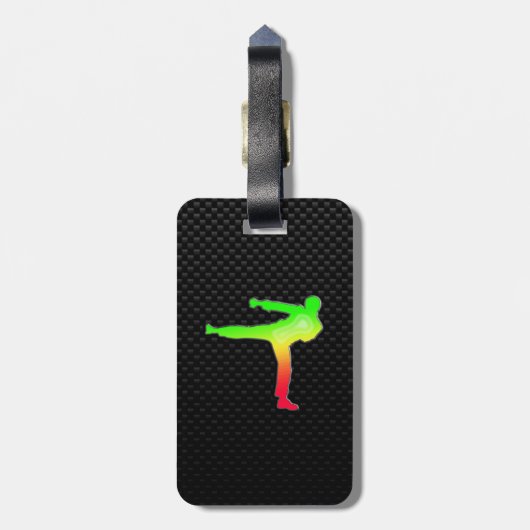 Glatte Kampfkünste Gepäckanhänger (Rückseite vertikal)