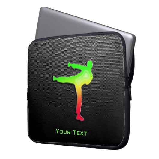 Glatte Kampfkünste Laptopschutzhülle (Vorderseite Links)