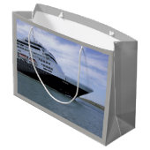 Glatte Kreuzschiff-Bogen-Gewohnheit Große Geschenktüte (Rückseite Schrägansicht)