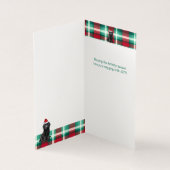 Glätte Labradoodle Urlaub Karierte Weihnachtskarte (Innenseite)