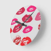 Glatte Lippen Runde Wanduhr (Winkel)