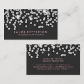 Glatte moderne silberne Diamanten Visitenkarte (Vorne/Hinten)