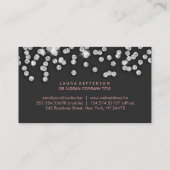 Glatte moderne silberne Diamanten Visitenkarte (Rückseite)