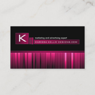 Glatte Monogramm-Visitenkarte Visitenkarte